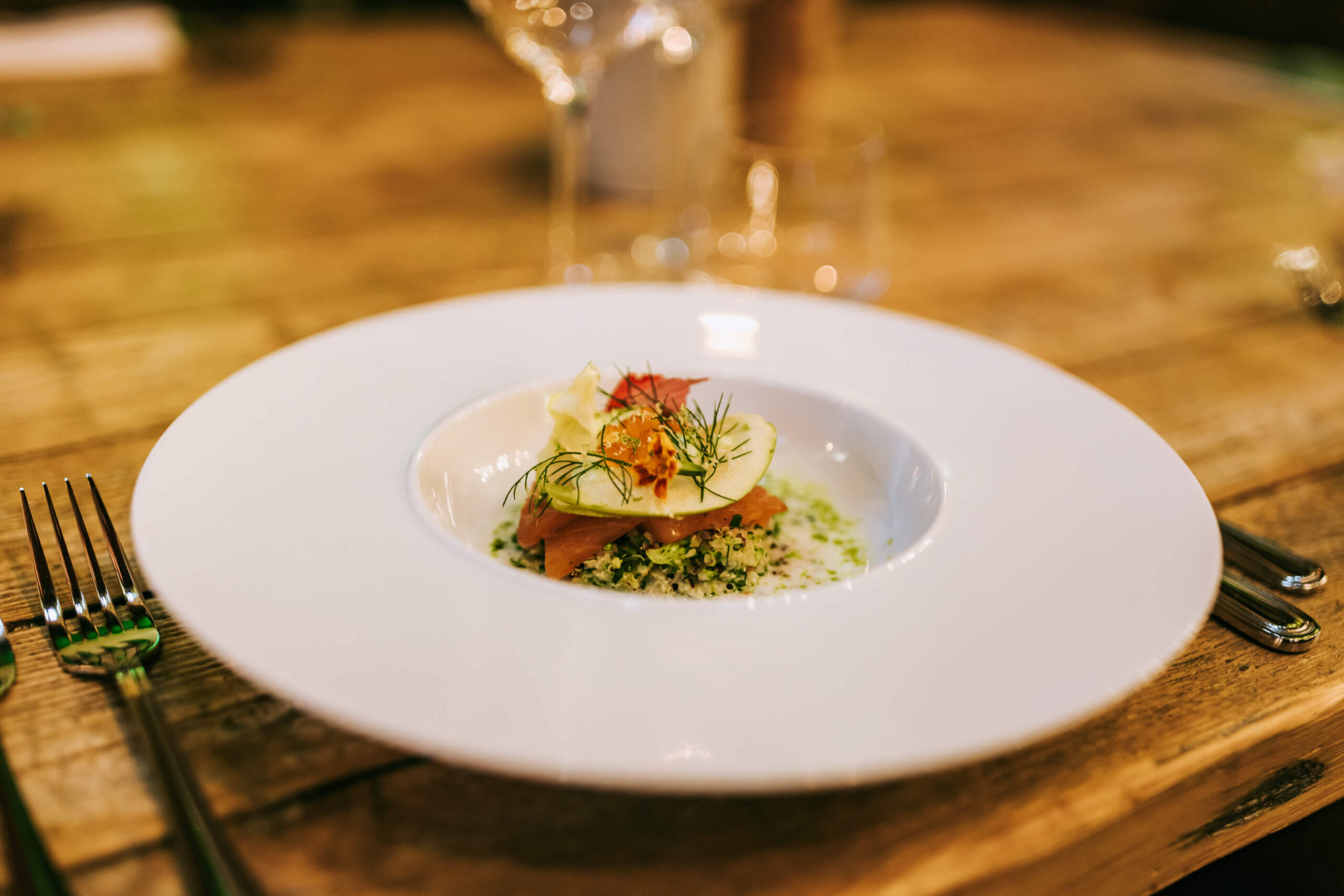 Een gerecht uit de keuken van DC Catering